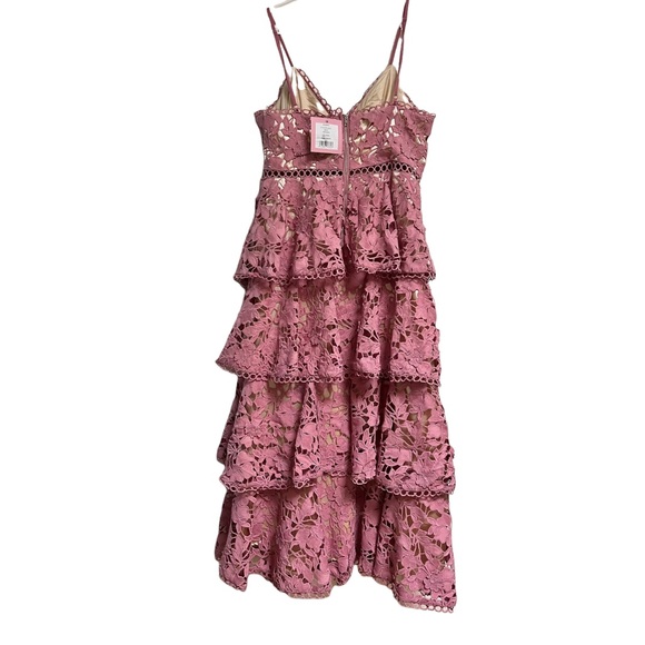 SHOWPO IN OTHER NEWS DRESS,Mauv Lace colour, size 10 - Picture 4 of 5